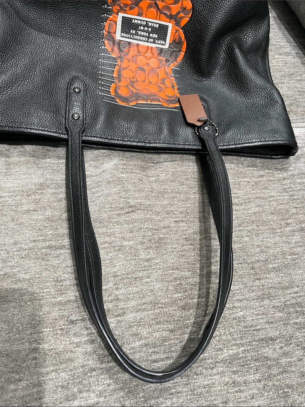 Coach Black City Zip Tote With Vandal Gummy Bear (Style F78203) Limited Edition - Picture 15 of 16